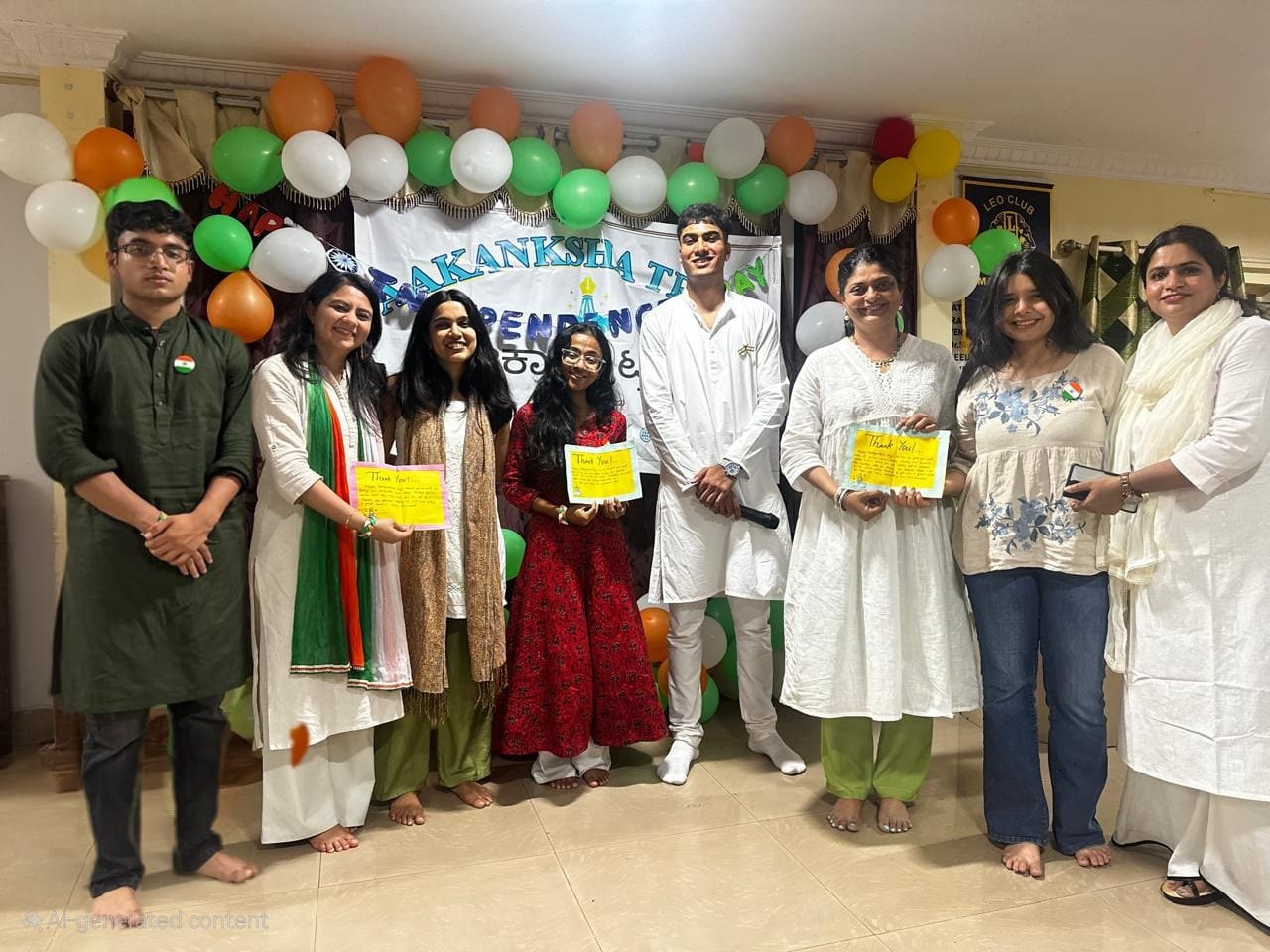 Isha Kakkad Lakhani with the Aakanksha team
