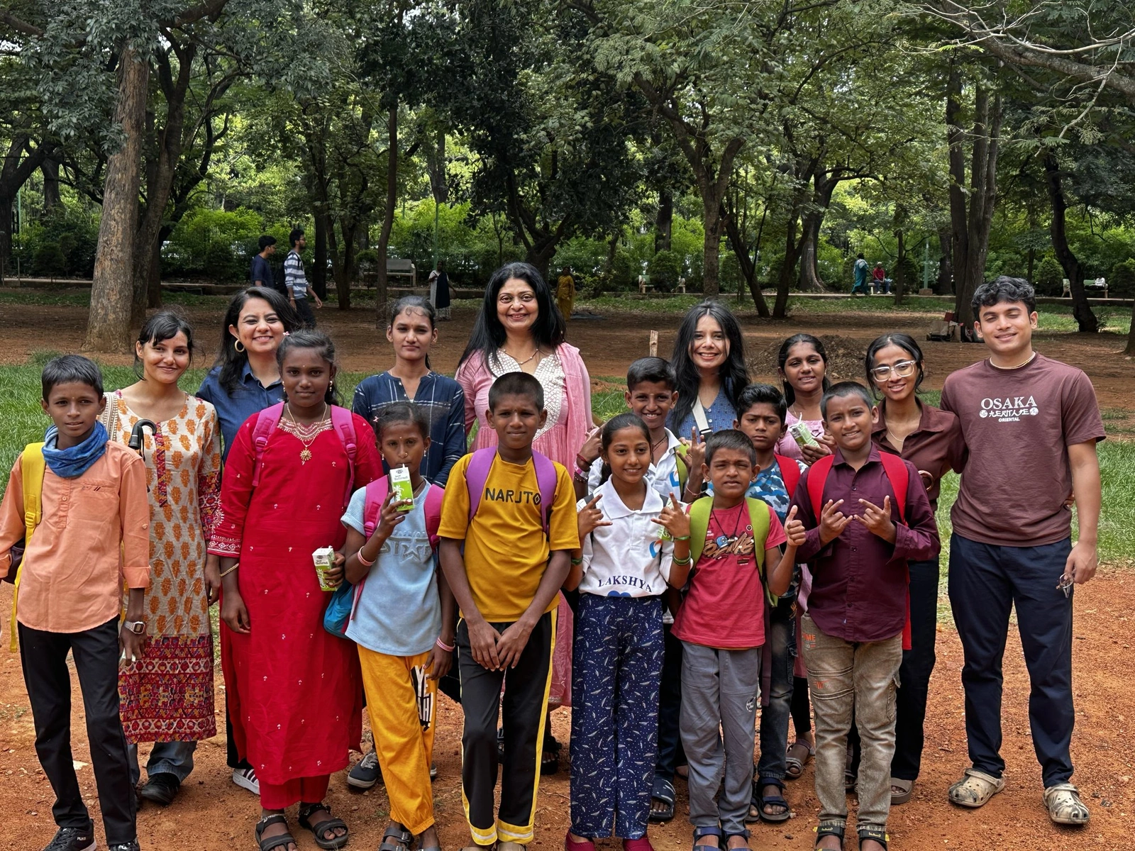 Isha Kakkad Lakhani with children and families at Cubbon Park