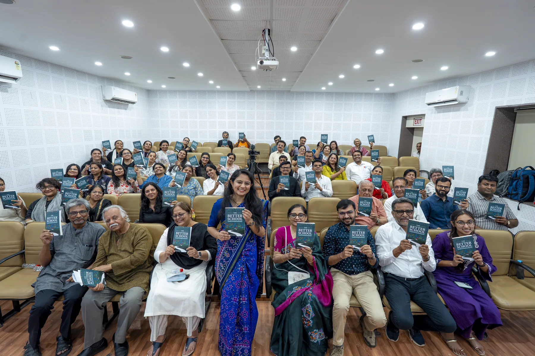Isha Kakkad Lakhani with the audience after a conversation in Rajkot